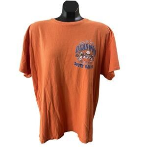 2015 Deadwood South Dakota Motorcycle Rally Tee – Burnt Orange, Size XL